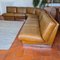 Modular Leather & Steel Sofa by Jacques Charpentier, 1970s, Set of 4 2