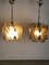 Vintage Italian Brass & White and Smoked Glass Ceiling Lamp from Giemme, 1970s 9