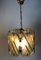 Vintage Italian Brass & White and Smoked Glass Ceiling Lamp from Giemme, 1970s, Image 2