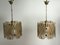 Vintage Italian Brass & White and Smoked Glass Ceiling Lamp from Giemme, 1970s, Image 10