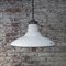 Weiß emaillierte amerikanische industrielle Vintage Fabriklampe von Wheeler 6