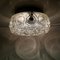 Portuguese Round Clear Bubble Glass Flush Mount Ceiling Lamp, 1960s 3