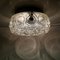 Portuguese Round Clear Bubble Glass Flush Mount Ceiling Lamp, 1960s, Image 3