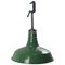 Grün emaillierte amerikanische industrielle Vintage Fabriklampe von Wheeler 1