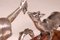 Art Deco Silvered Bronze of Lady Feeding Deer from D'arte, 1930s 12