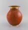 Vase aus Crackle Porzellan mit Gold & Orange Dekoration von Royal Copenhagen 5