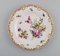 Antique Porcelain Plates with Hand-Painted Flowers from Meissen, Set of 2, Image 2
