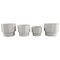 Plantina Flower Pots in Glazed Porcelain by Erix Hennix for Gustavsberg, Set of 4 1