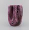 Vase aus glasierter Keramik mit Kristallglasur in violetten Tönen von Vallauris 2