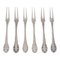 Lily of the Valley Cold Meat Forks in Sterling Silver from Georg Jensen, Set of 6 1