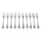 Lily of the Valley Pastry Forks in Sterling Silver from Georg Jensen, Set of 10 1