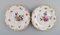 Antique Porcelain Plates with Hand-Painted Flowers from Meissen, Set of 5 2