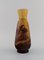 Antique Vase in Dark Yellow and Light Brown Art Glass by Emile Gallé 3