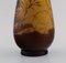 Vaso antico in vetro artistico giallo scuro e marrone chiaro di Emile Gallé, Immagine 5