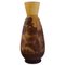 Antique Vase in Dark Yellow and Light Brown Art Glass by Emile Gallé 1