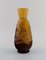 Antique Vase in Dark Yellow and Light Brown Art Glass by Emile Gallé 4