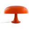 Große orangefarbene italienische Nesso Tischlampe von Giancarlo Mattioli für Artemide 1