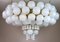 XXL Hotel Chandelier with Brass Fixture & Hand-Blowed Frosted Glass Globes, Image 20