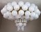 XXL Hotel Chandelier with Brass Fixture & Hand-Blowed Frosted Glass Globes, Image 5