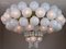 XXL Hotel Chandelier with Brass Fixture & Hand-Blowed Frosted Glass Globes, Image 4