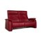 Red Himolla Leather Two-Seater Couch with Relax Function 6