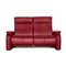 Red Himolla Leather Two-Seater Couch with Relax Function, Image 1