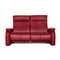 Rote Himolla Leder Zwei-Sitzer Couch mit Relax-Funktion 1