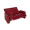 Red Himolla Leather Two-Seater Couch with Relax Function, Image 3