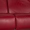 Red Himolla Leather Two-Seater Couch with Relax Function 4
