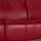Rote Himolla Leder Drei-Sitzer Sofa 3