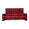 Red Himolla Leather Three Seater Couch 1