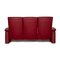 Rote Himolla Leder Drei-Sitzer Sofa 8