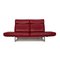 Red Leather Ds 450 Two-Seater Couch with Relax Function from de Sede 1