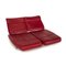 Red Leather Ds 450 Two-Seater Couch with Relax Function from de Sede 3