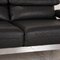Black Plura Leather Two-Seater Couch with Relaxation Function from Rolf Benz 4