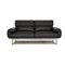 Black Plura Leather Two-Seater Couch with Relaxation Function from Rolf Benz 1