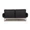Black Plura Leather Two-Seater Couch with Relaxation Function from Rolf Benz 9