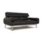 Black Plura Leather Two-Seater Couch with Relaxation Function from Rolf Benz 7
