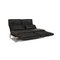 Black Plura Leather Two-Seater Couch with Relaxation Function from Rolf Benz 3