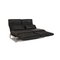 Black Plura Leather Two-Seater Couch with Relaxation Function from Rolf Benz, Image 3