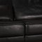 Schwarzes Mondo Leder Drei-Sitzer Sofa mit Entspannungsfunktion 4