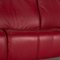 Red Himolla Leather Sofa Set, Set of 2, Image 4