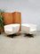 Vintage James Bond Sofa & Swivel Lounge Chairs by Jacques Brule, Set of 3 4