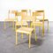 Wide French Yellow 510 Stacking Dining Chairs from Mullca, 1970s, Set of Six 4
