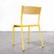 Wide French Yellow 510 Stacking Dining Chairs from Mullca, 1970s, Set of Six 6