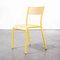 Wide French Yellow 510 Stacking Dining Chairs from Mullca, 1970s, Set of Six, Image 1