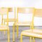 Wide French Yellow 510 Stacking Dining Chairs from Mullca, 1970s, Set of Six 3