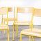 Wide French Yellow 510 Stacking Dining Chairs from Mullca, 1970s, Set of Six, Image 3
