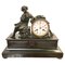 Reloj de repisa francés victoriano antiguo de bronce y mármol, Imagen 1