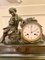 Antique Victorian French Bronze and Marble Eight Day Mantle Clock, Image 2